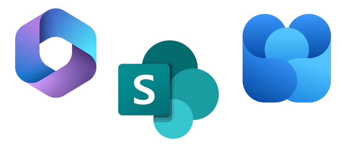 Microsoft 365, SharePoint Online and Viva Engage Logos
